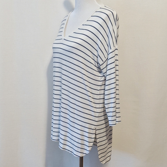 41 Hawthorn Megnan Striped Dolman Hi-Lo Tee | M - Picture 3 of 6